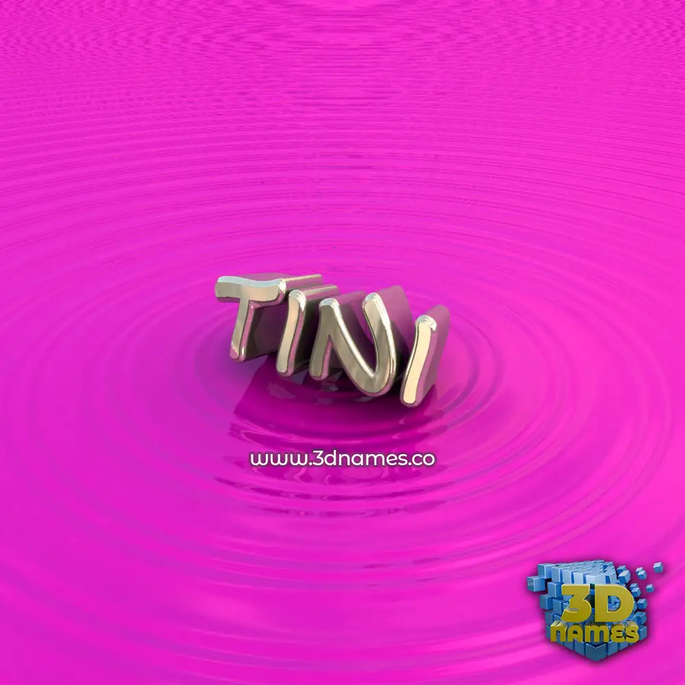 tini in Pink Graffiti style - 3D name wallpaper