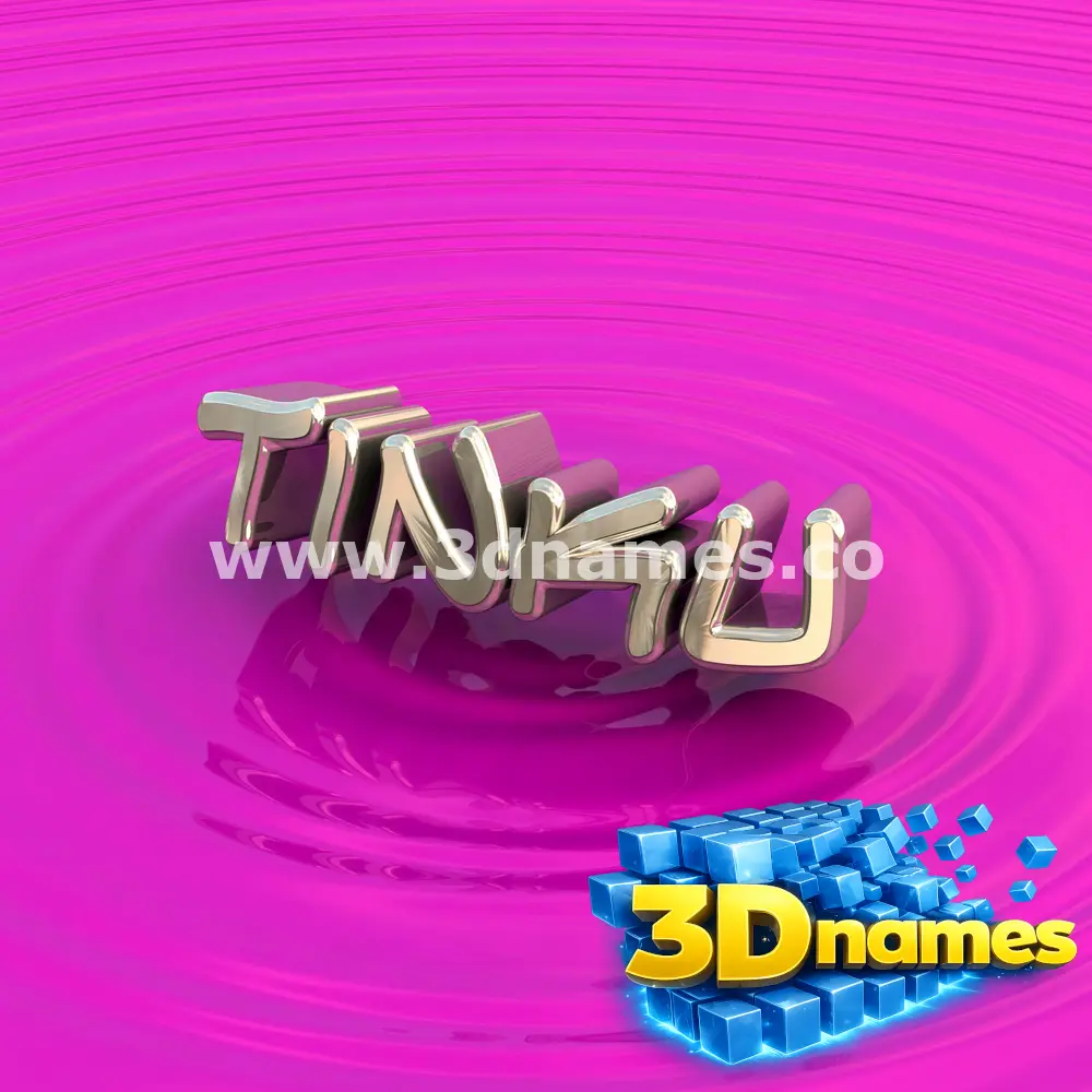 tinku in Pink Graffiti style - 3D name wallpaper