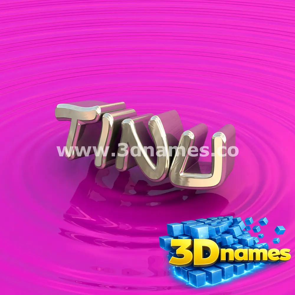tinu in Pink Graffiti style - 3D name wallpaper