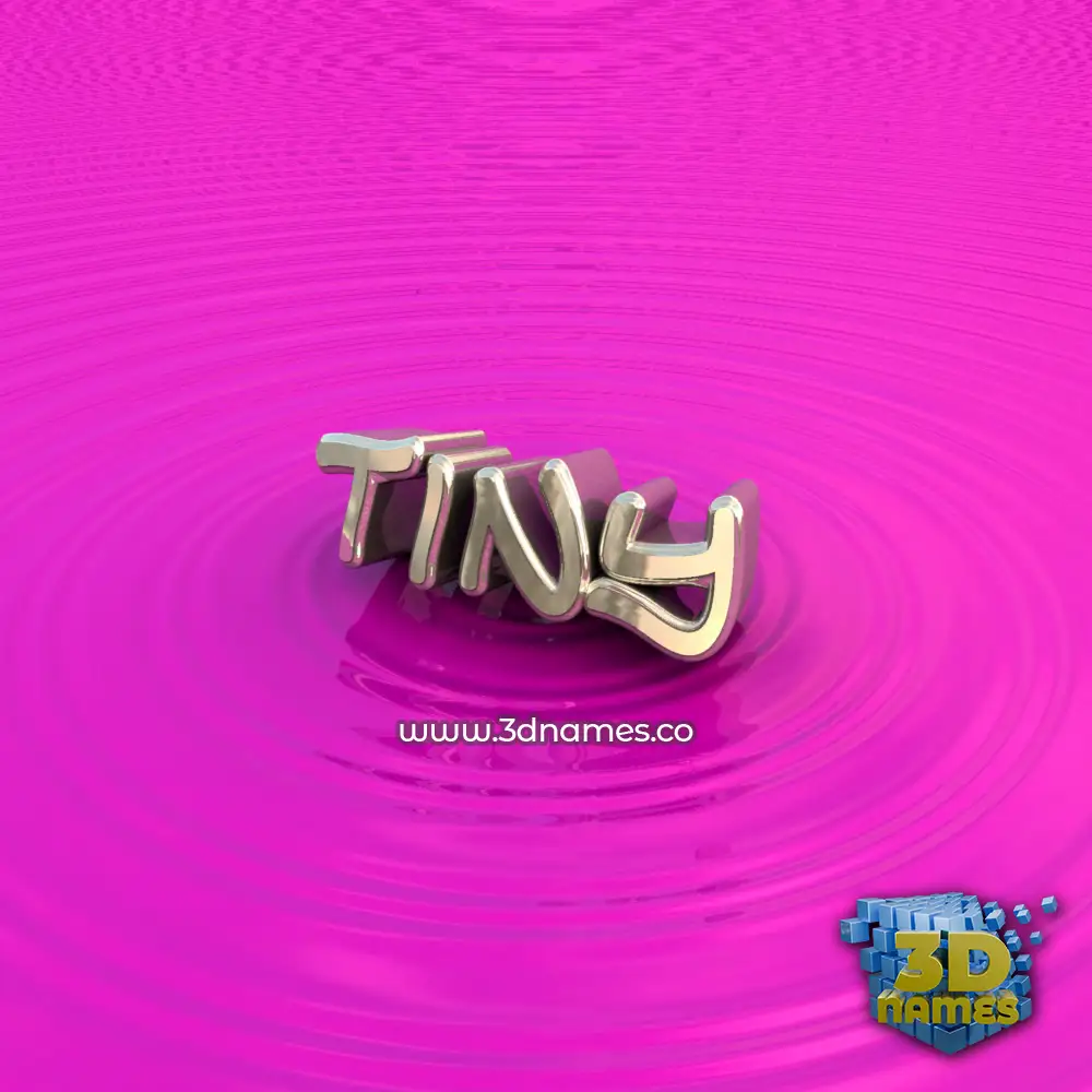 tiny in Pink Graffiti style - 3D name wallpaper