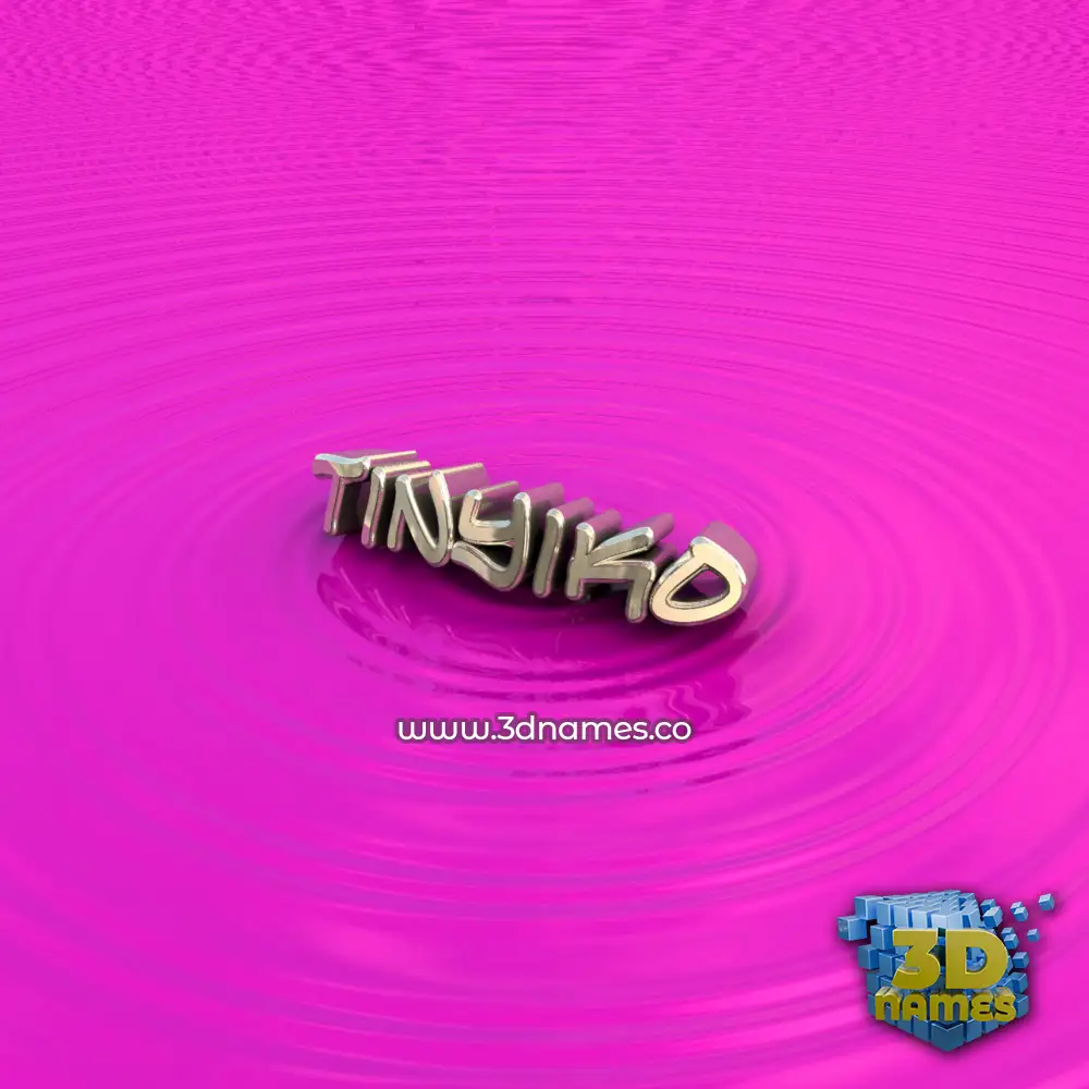 tinyiko in Pink Graffiti style - 3D name wallpaper