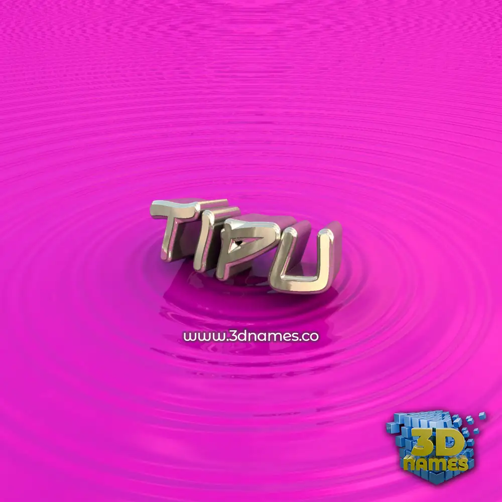 tipu in Pink Graffiti style - 3D name wallpaper