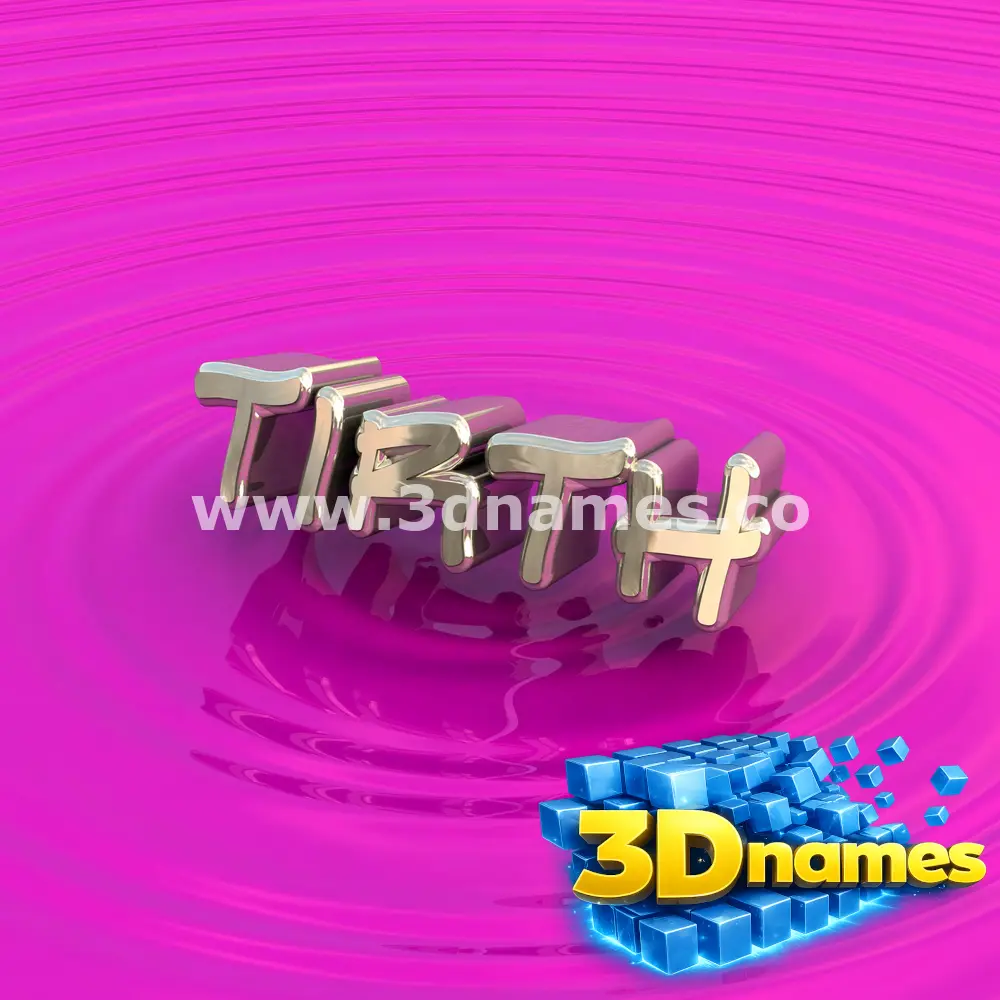 tirth in Pink Graffiti style - 3D name wallpaper