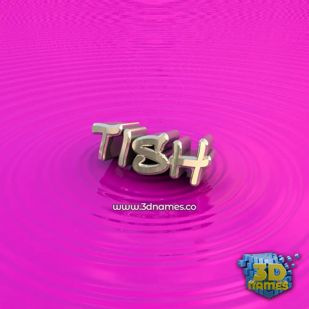 tish in Pink Graffiti style - 3D name wallpaper