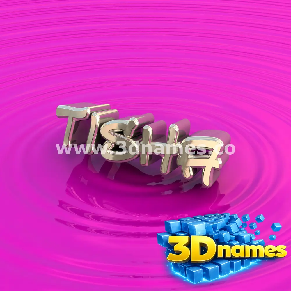 tisha in Pink Graffiti style - 3D name wallpaper