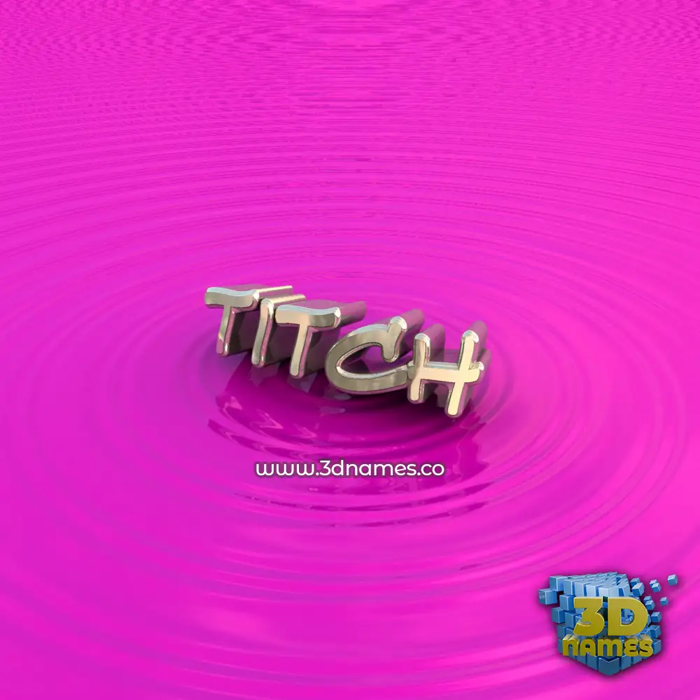titch in Pink Graffiti style - 3D name wallpaper