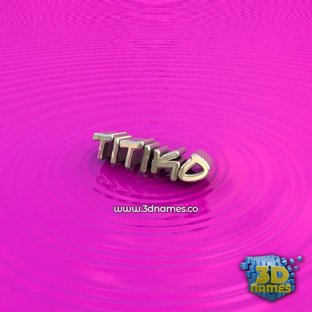 titiko in Pink Graffiti style - 3D name wallpaper