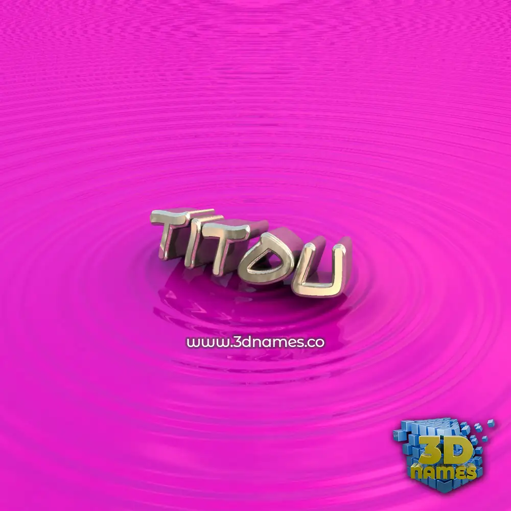 titou in Pink Graffiti style - 3D name wallpaper