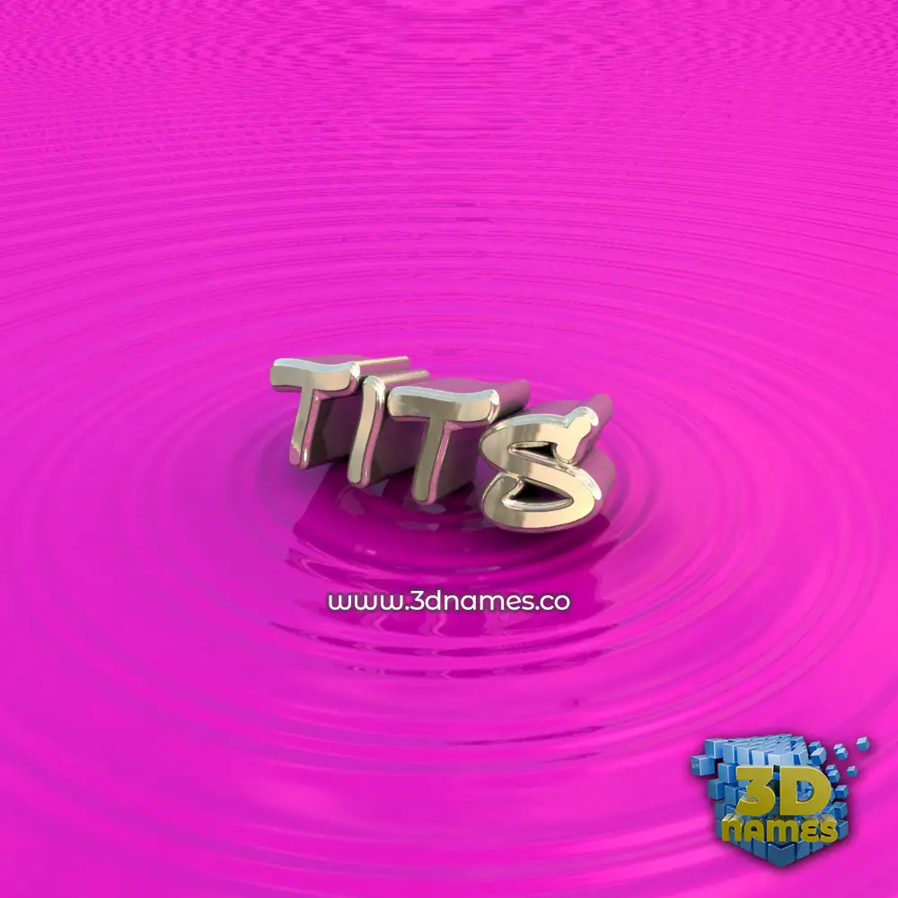 tits in Pink Graffiti style - 3D name wallpaper