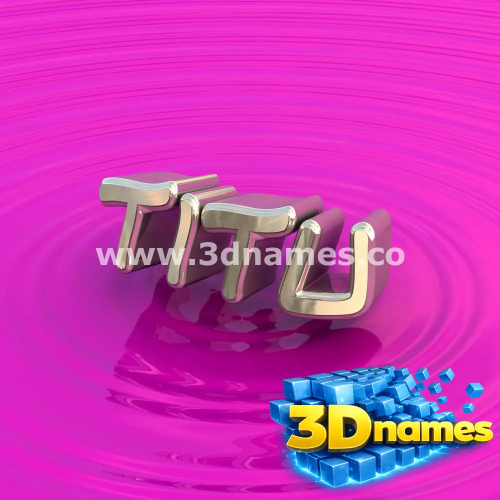 titu in Pink Graffiti style - 3D name wallpaper