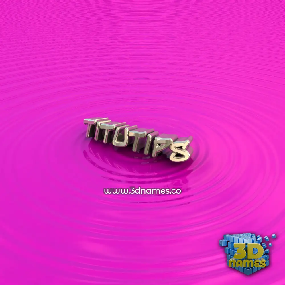 titutips in Pink Graffiti style - 3D name wallpaper