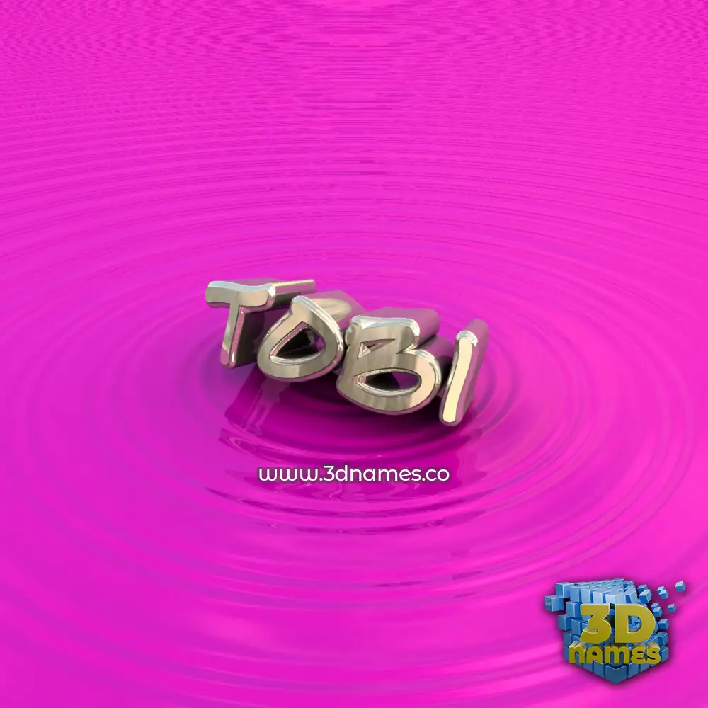 tobi in Pink Graffiti style - 3D name wallpaper