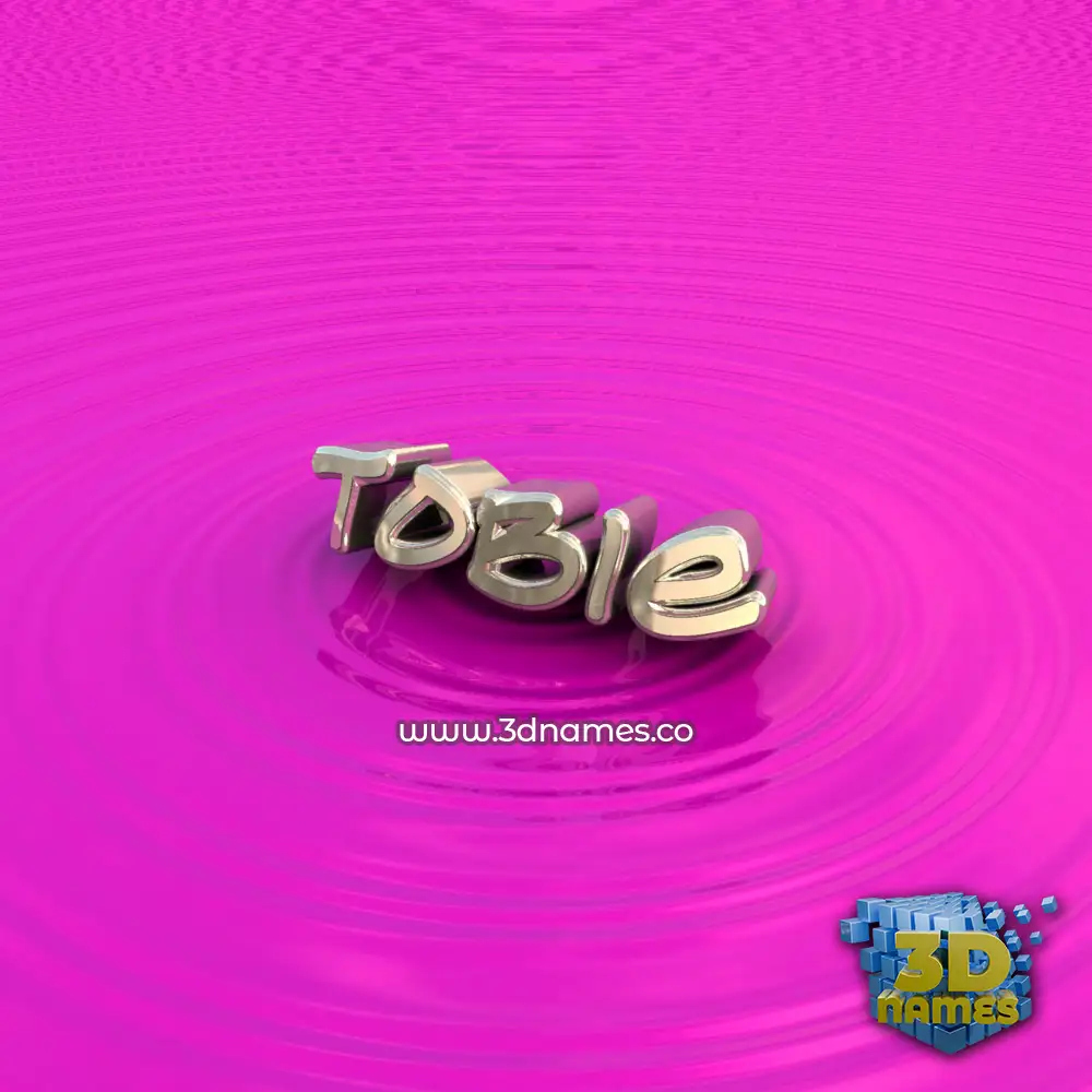 tobie in Pink Graffiti style - 3D name wallpaper
