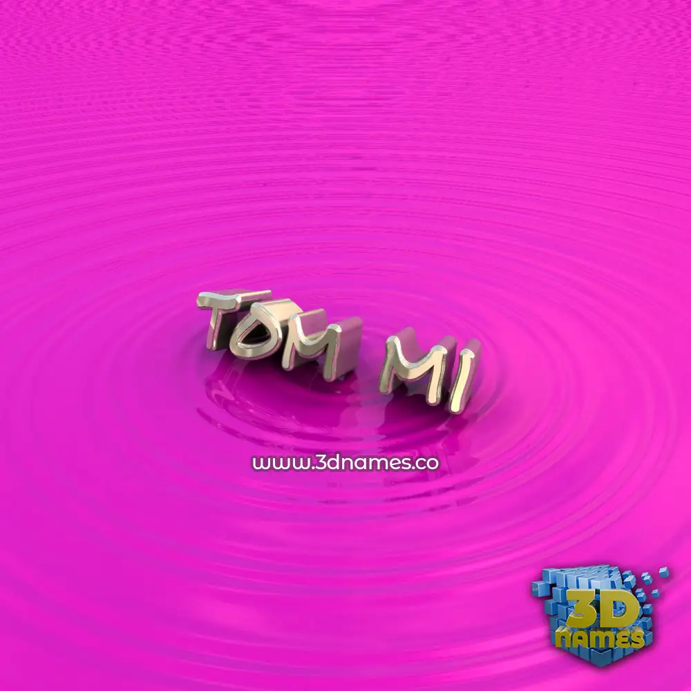 tom mi in Pink Graffiti style - 3D name wallpaper