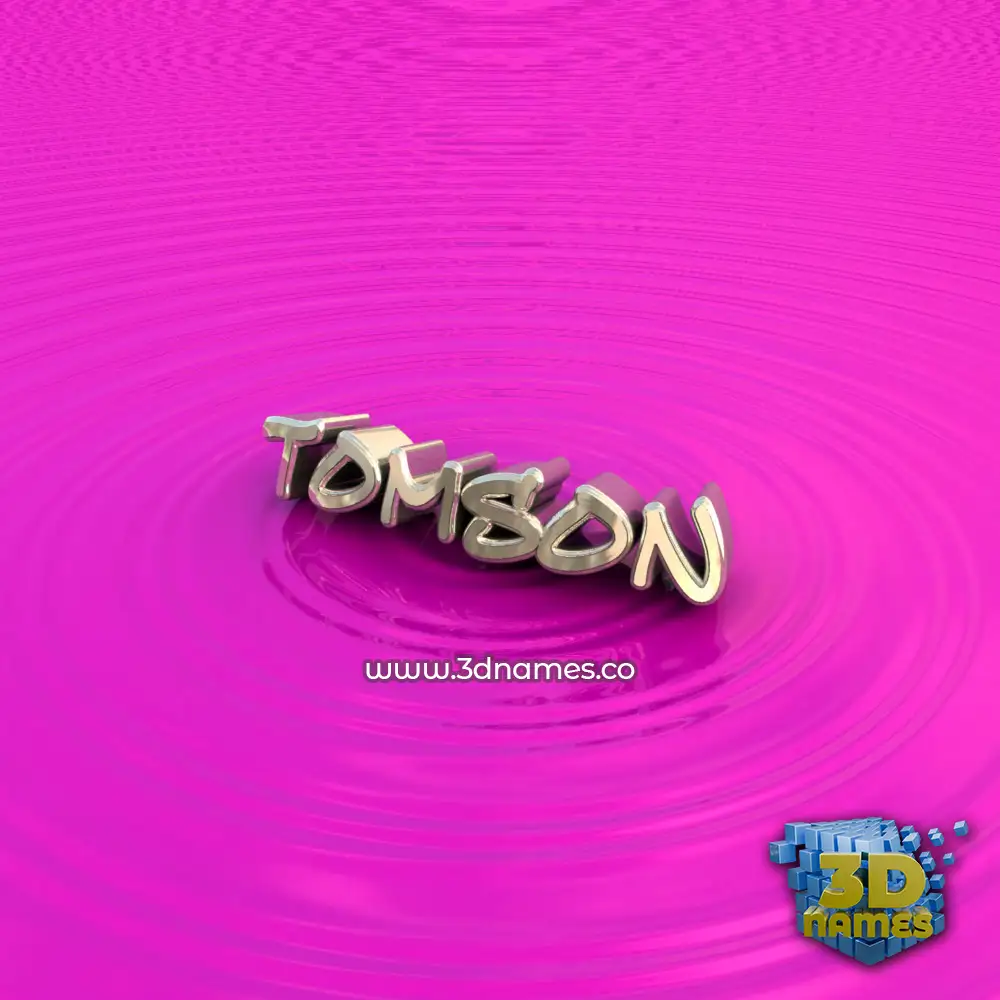 tomson in Pink Graffiti style - 3D name wallpaper