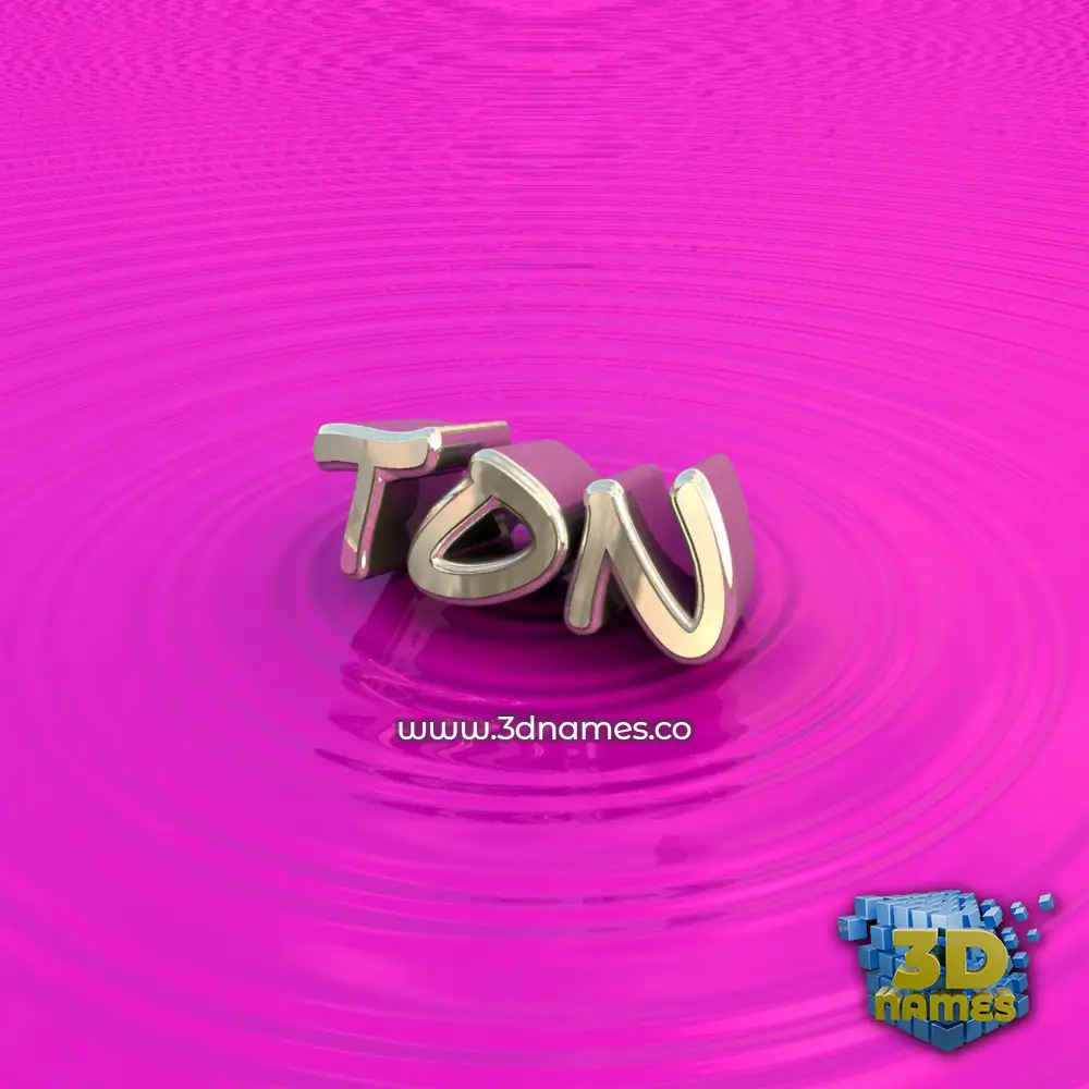 ton in Pink Graffiti style - 3D name wallpaper
