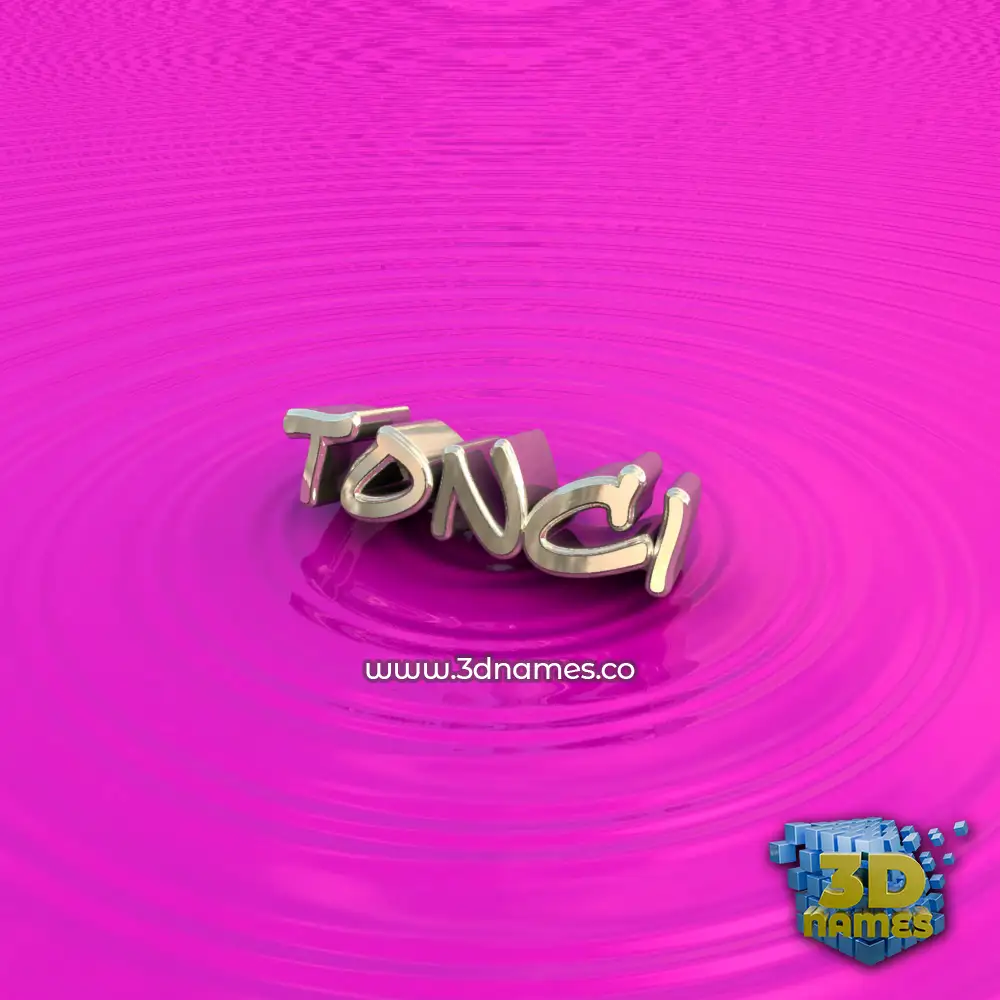 tonci in Pink Graffiti style - 3D name wallpaper
