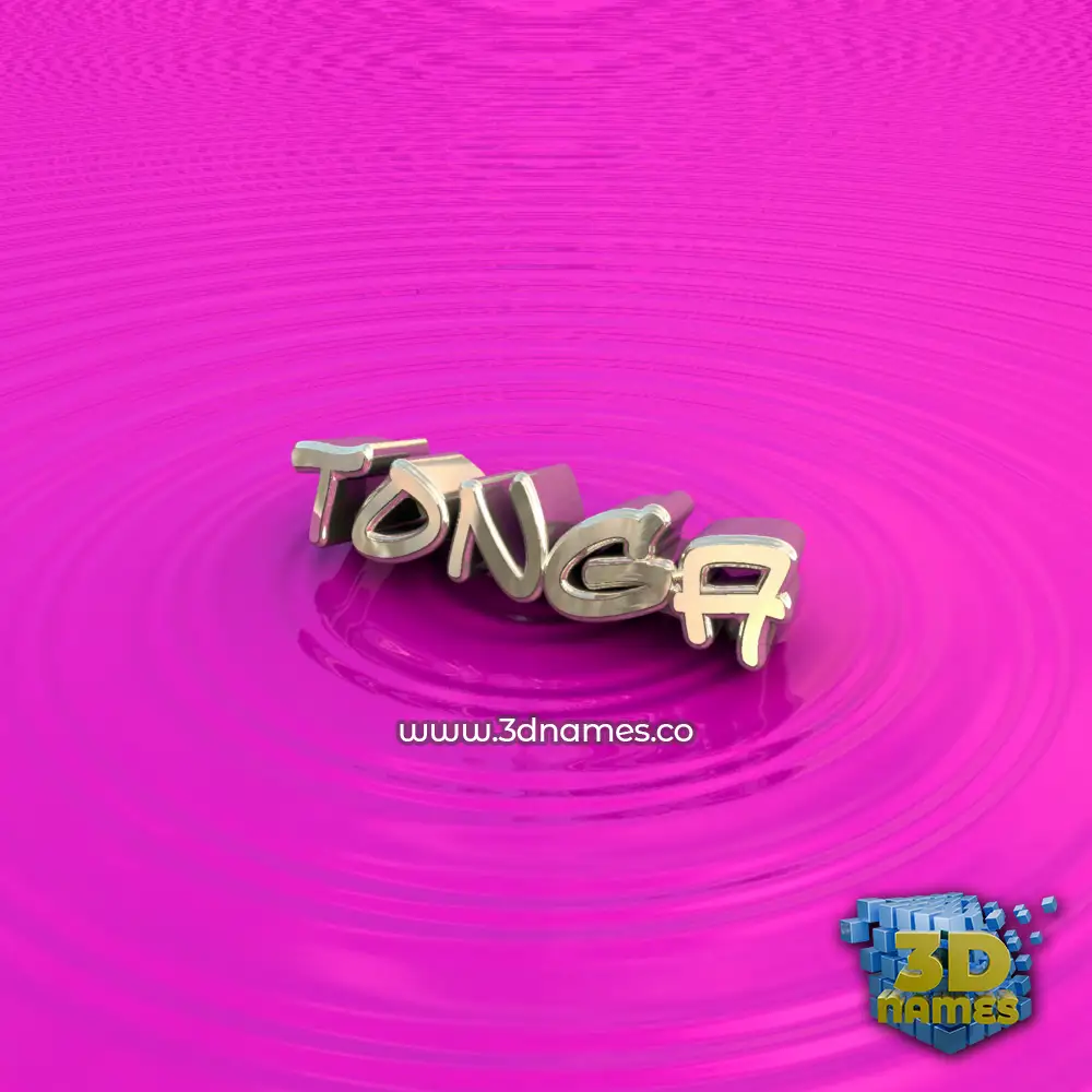 tonga in Pink Graffiti style - 3D name wallpaper