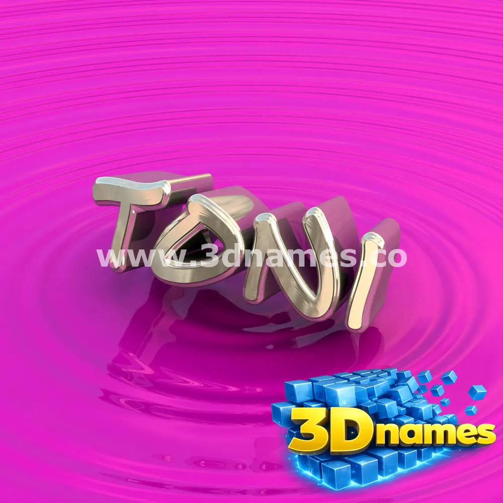toni in Pink Graffiti style - 3D name wallpaper