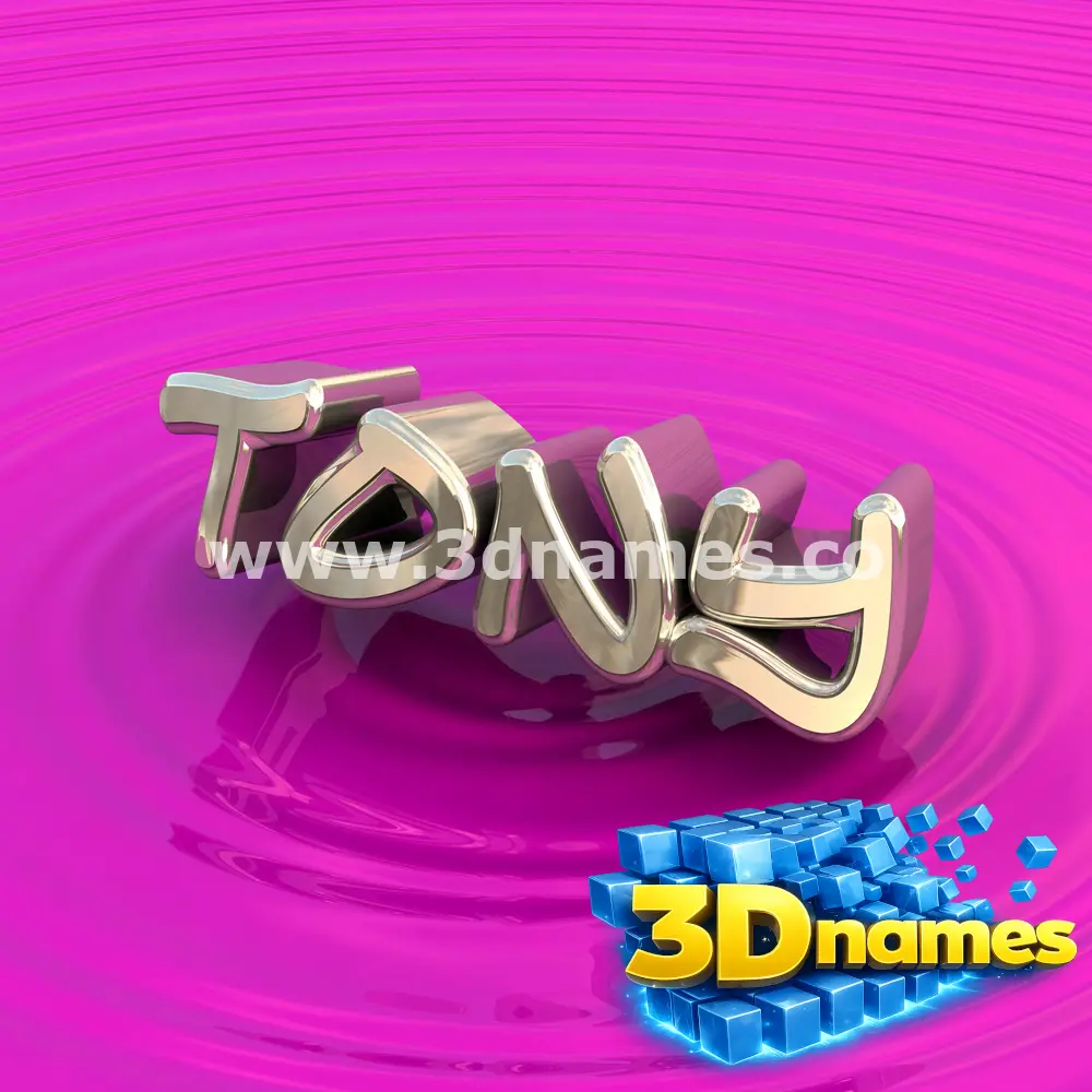 tony in Pink Graffiti style - 3D name wallpaper
