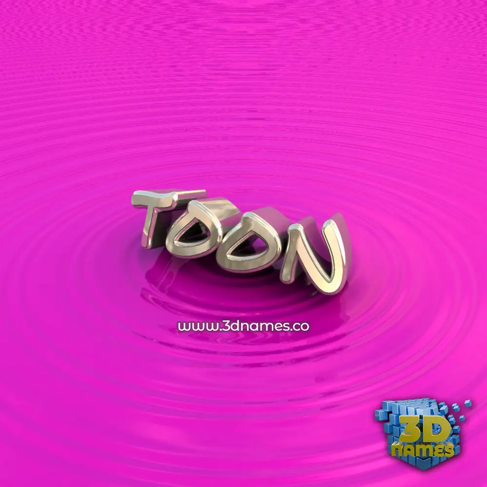 toon in Pink Graffiti style - 3D name wallpaper