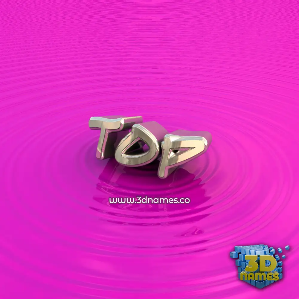 top in Pink Graffiti style - 3D name wallpaper