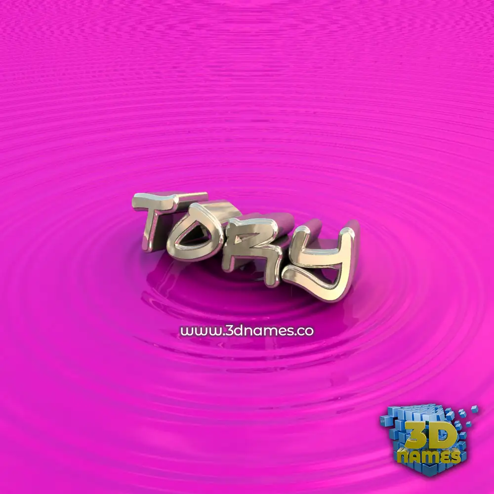 tory in Pink Graffiti style - 3D name wallpaper