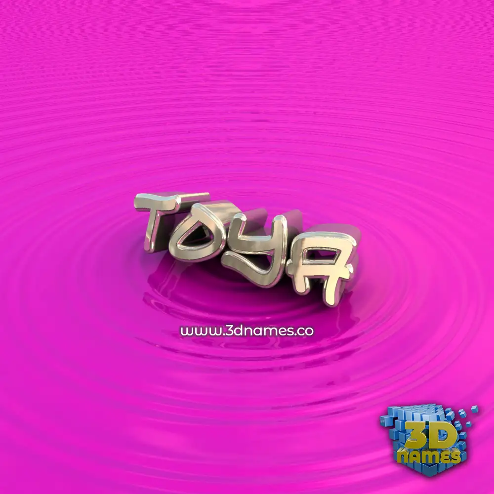 toya in Pink Graffiti style - 3D name wallpaper