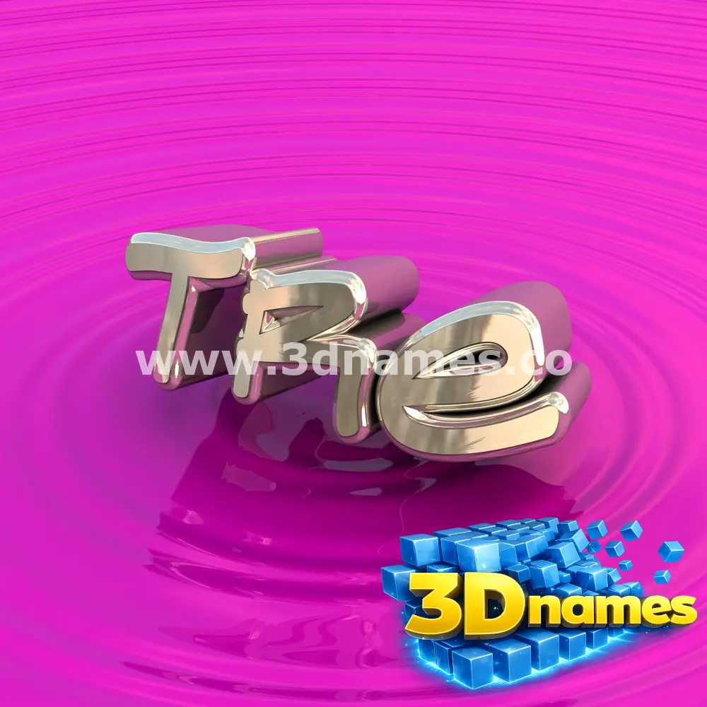 tre in Pink Graffiti style - 3D name wallpaper