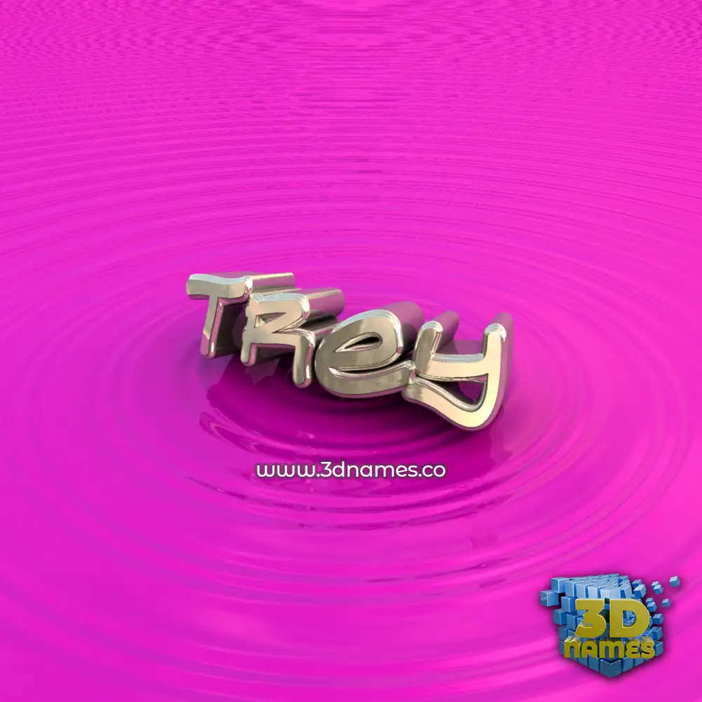 trey in Pink Graffiti style - 3D name wallpaper
