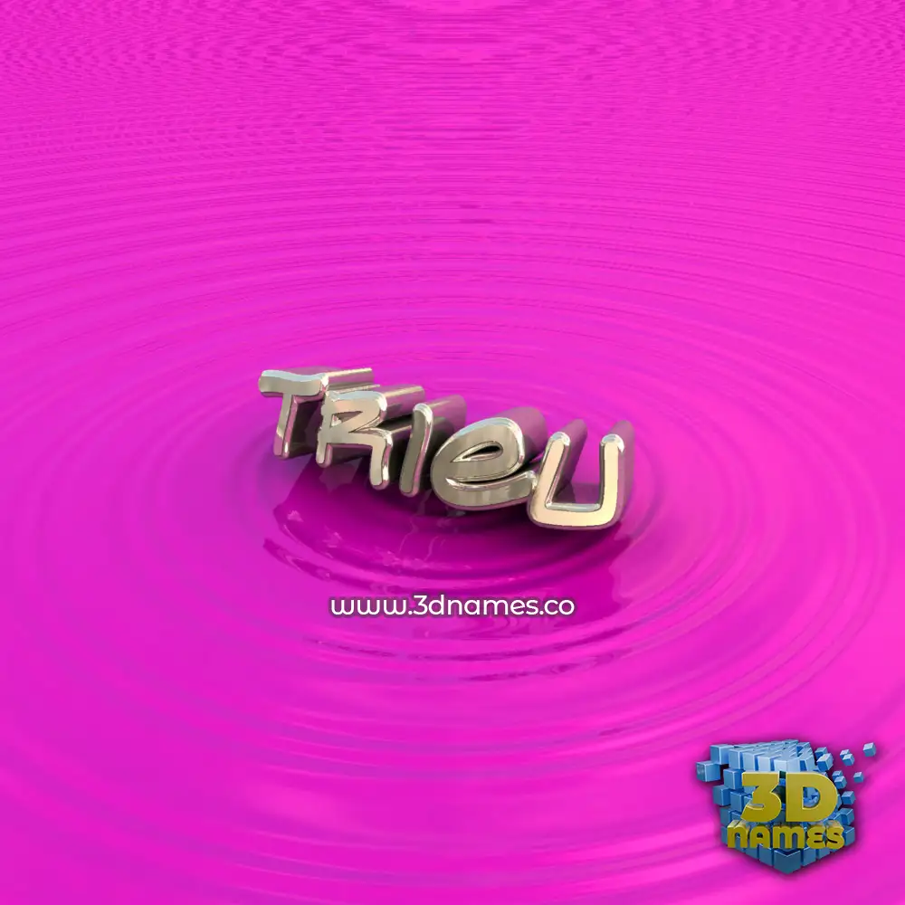 trieu in Pink Graffiti style - 3D name wallpaper