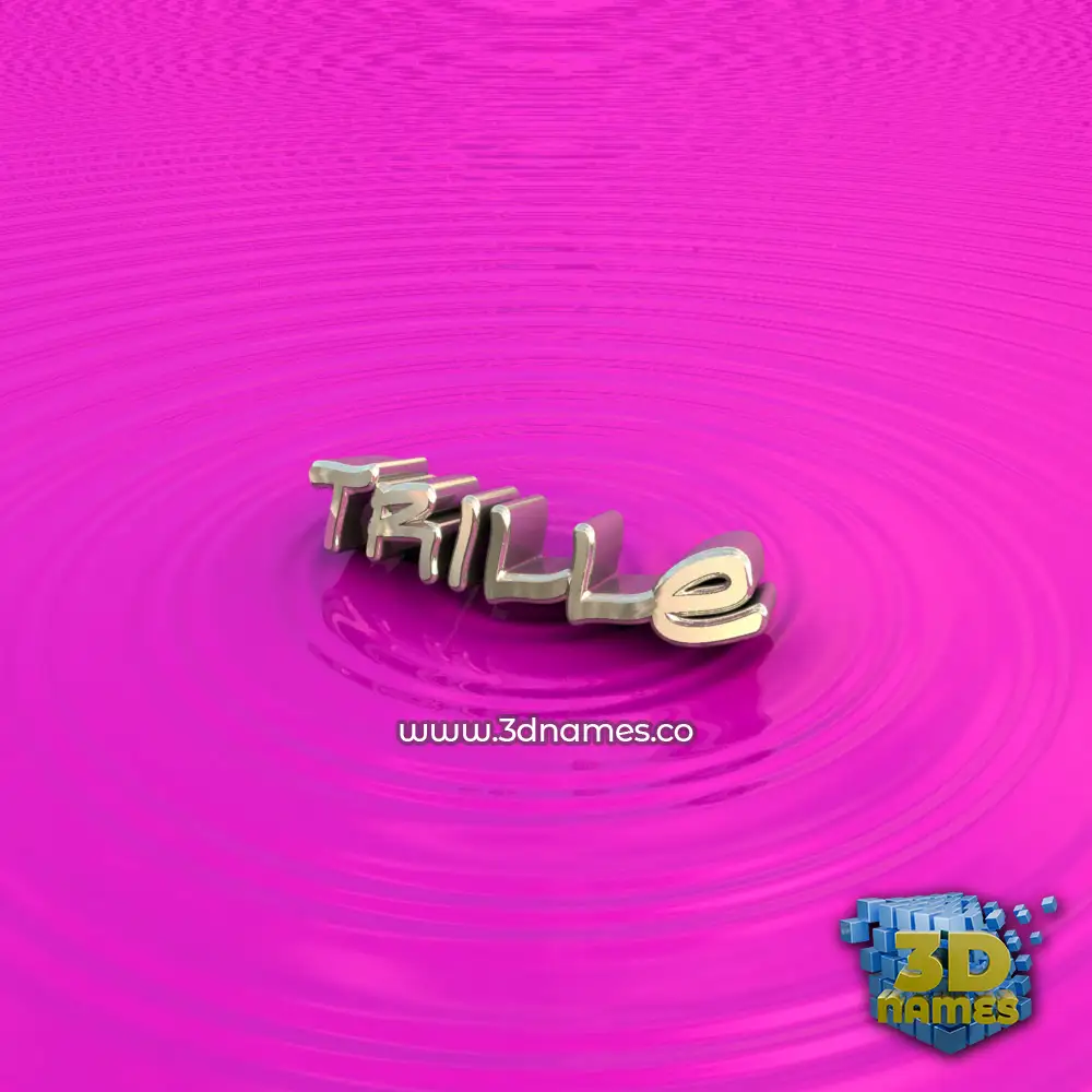 trille in Pink Graffiti style - 3D name wallpaper