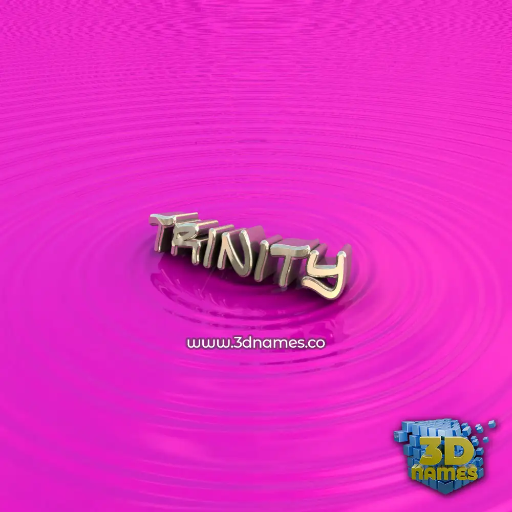 trinity in Pink Graffiti style - 3D name wallpaper