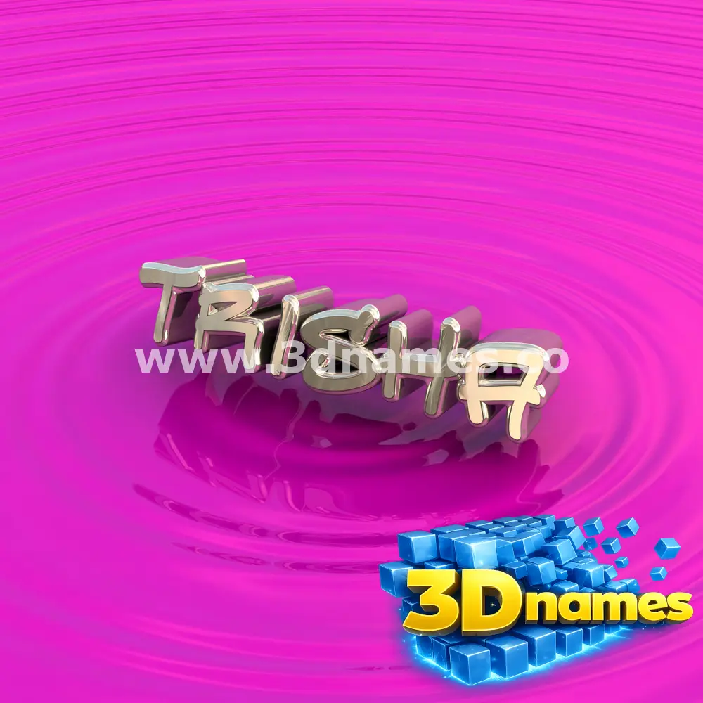 trisha in Pink Graffiti style - 3D name wallpaper