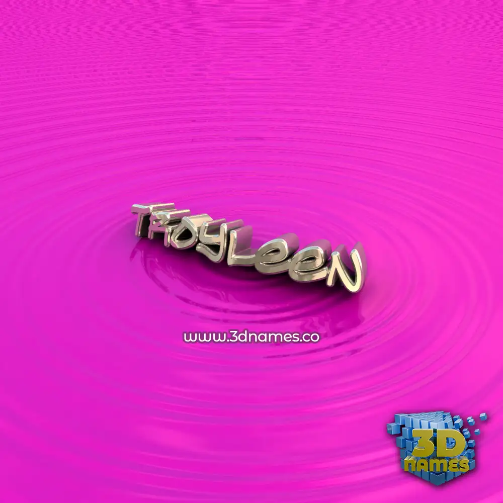 troyleen in Pink Graffiti style - 3D name wallpaper