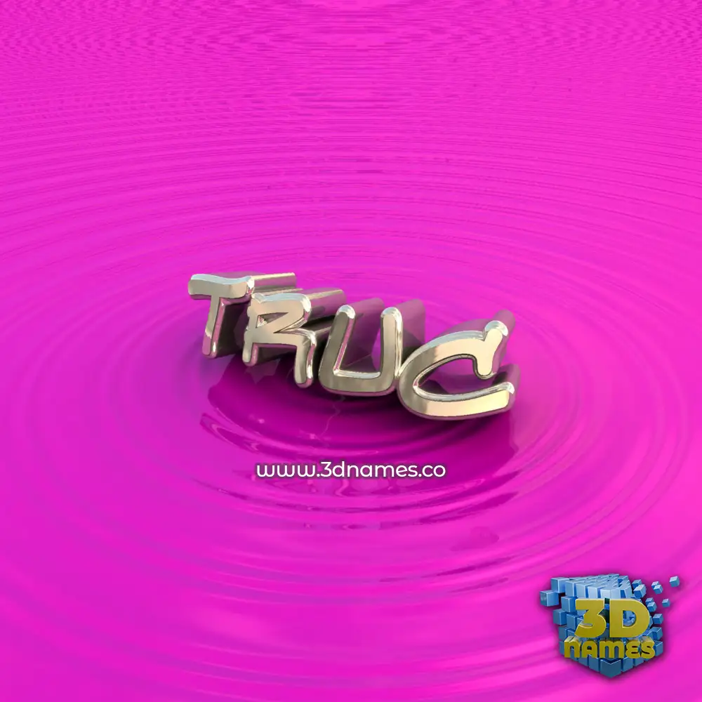 truc in Pink Graffiti style - 3D name wallpaper