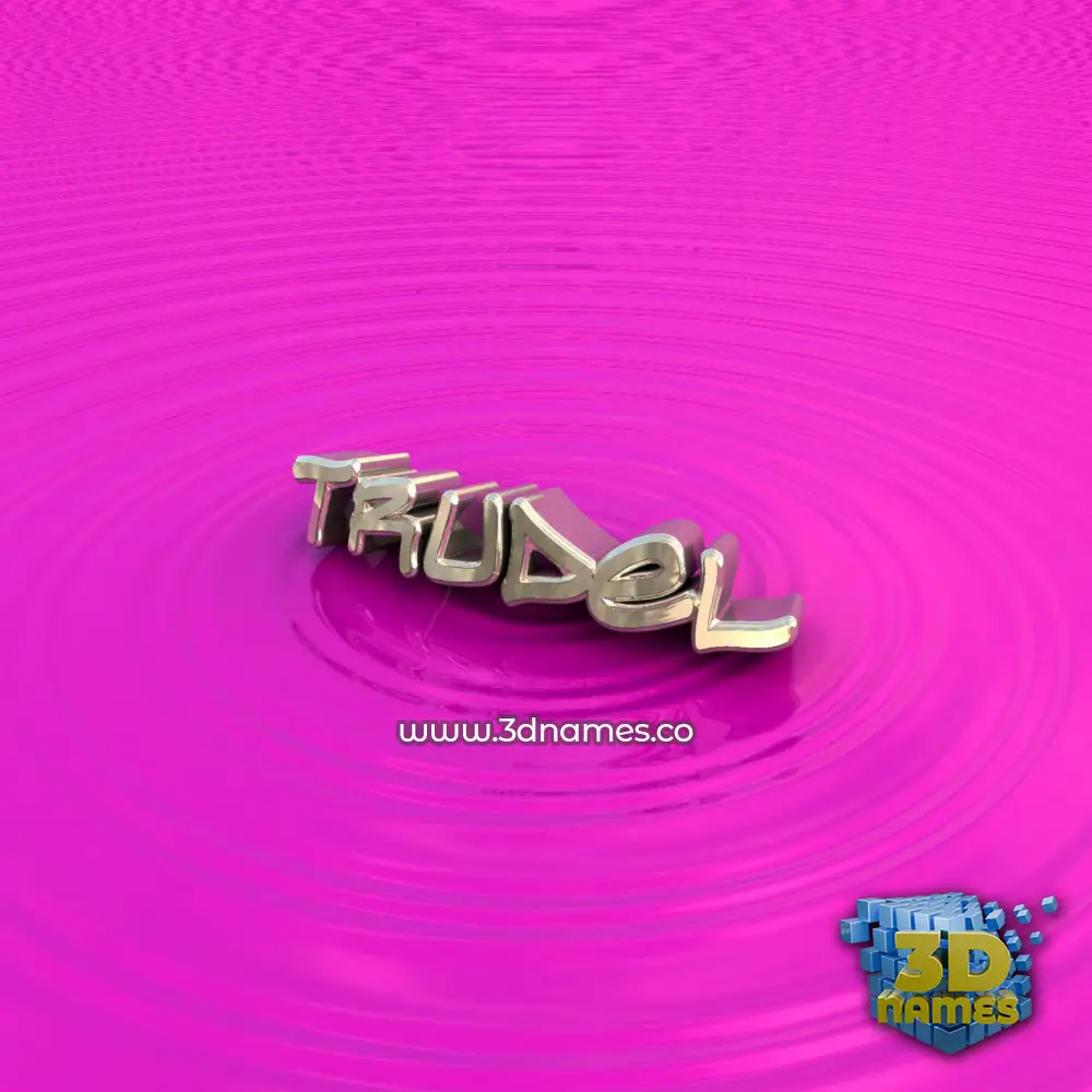 trudel in Pink Graffiti style - 3D name wallpaper