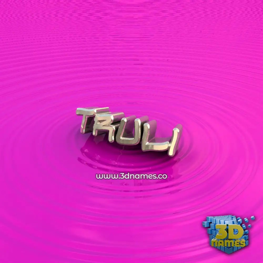 truli in Pink Graffiti style - 3D name wallpaper