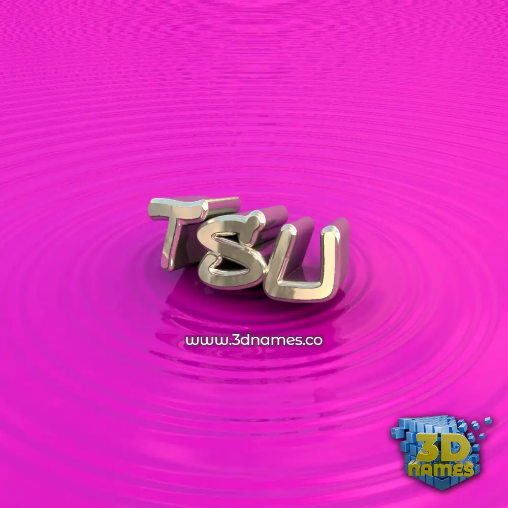 tsu in Pink Graffiti style - 3D name wallpaper