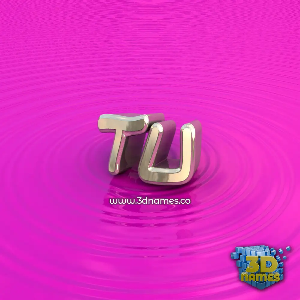tu in Pink Graffiti style - 3D name wallpaper