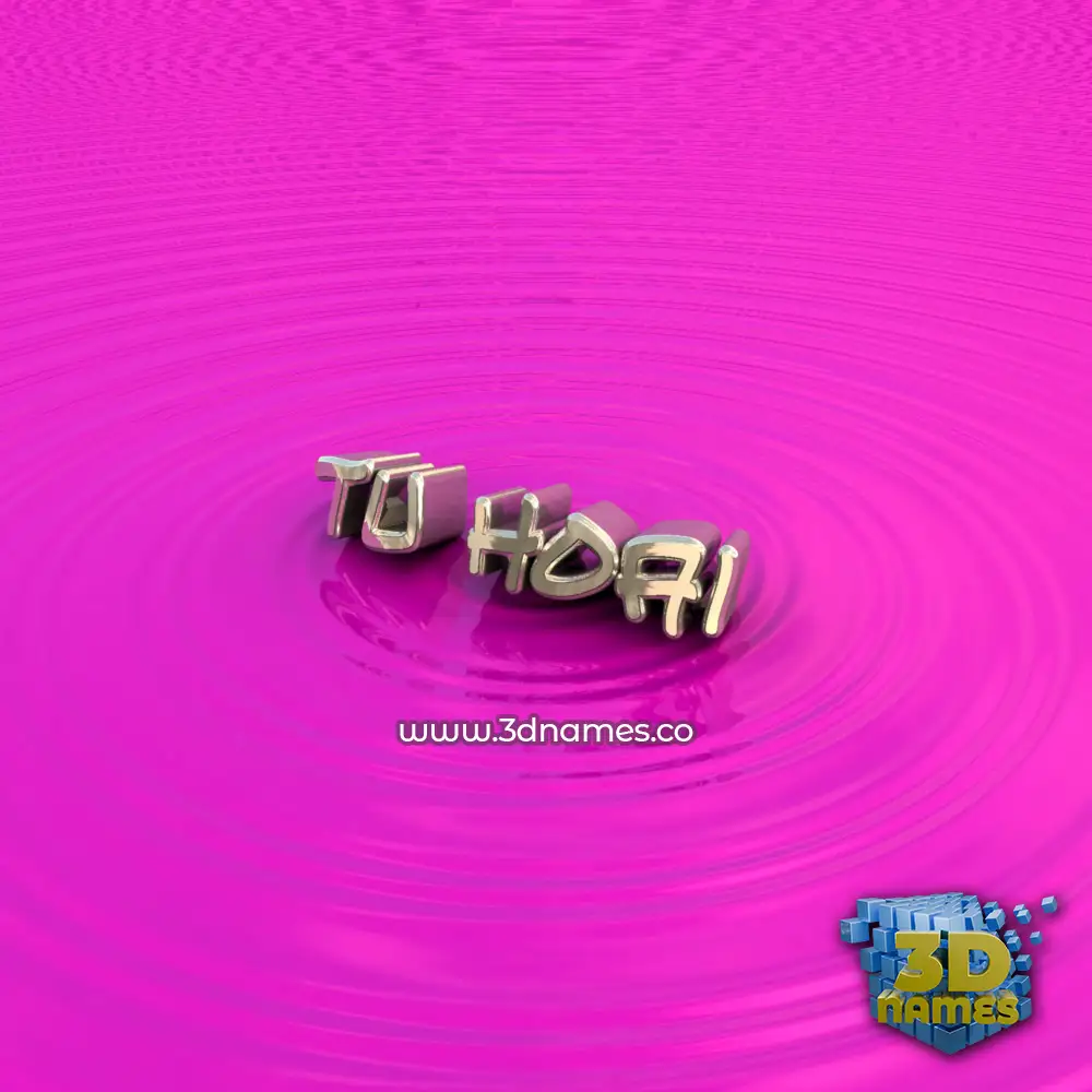 tu hoai in Pink Graffiti style - 3D name wallpaper