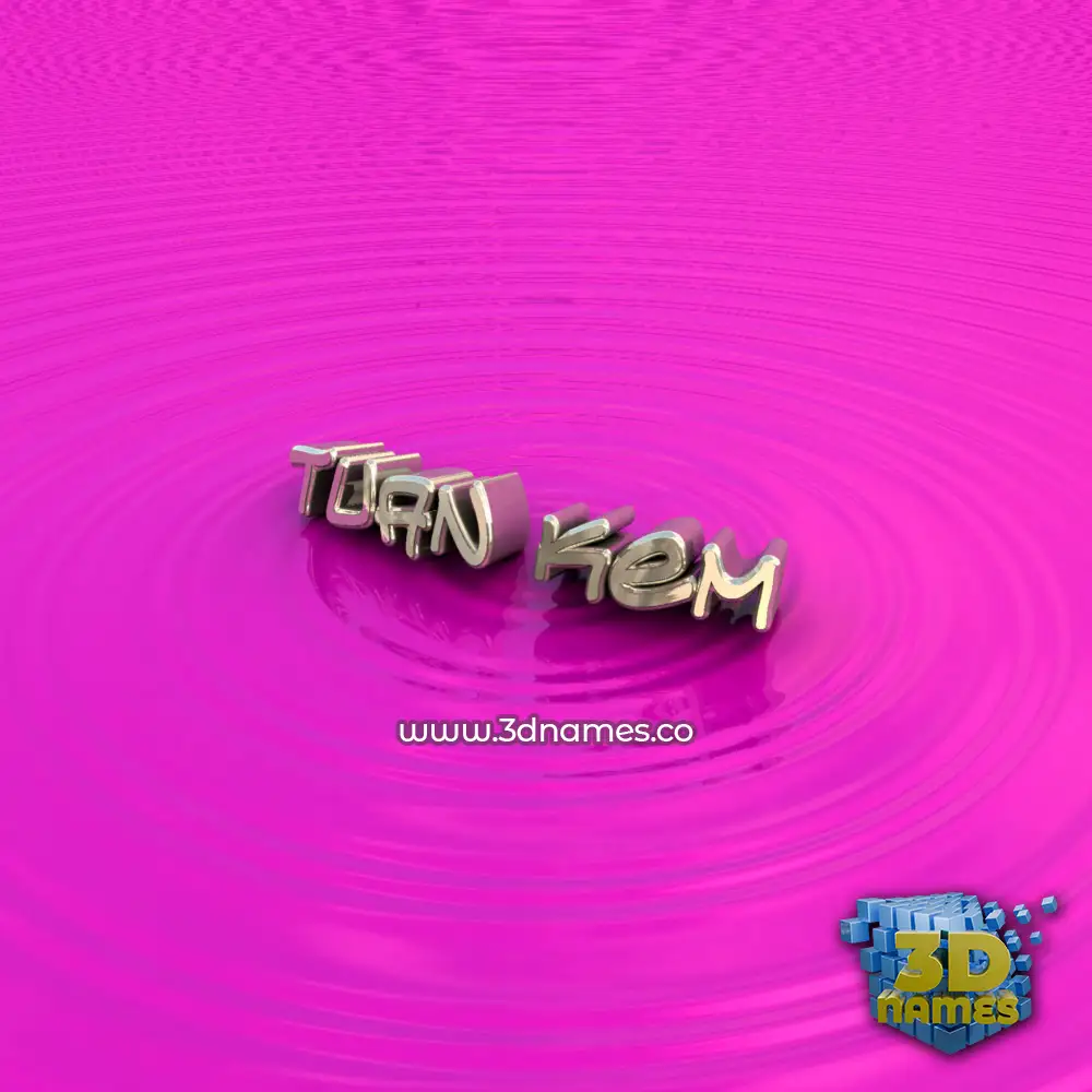 tuan kem in Pink Graffiti style - 3D name wallpaper