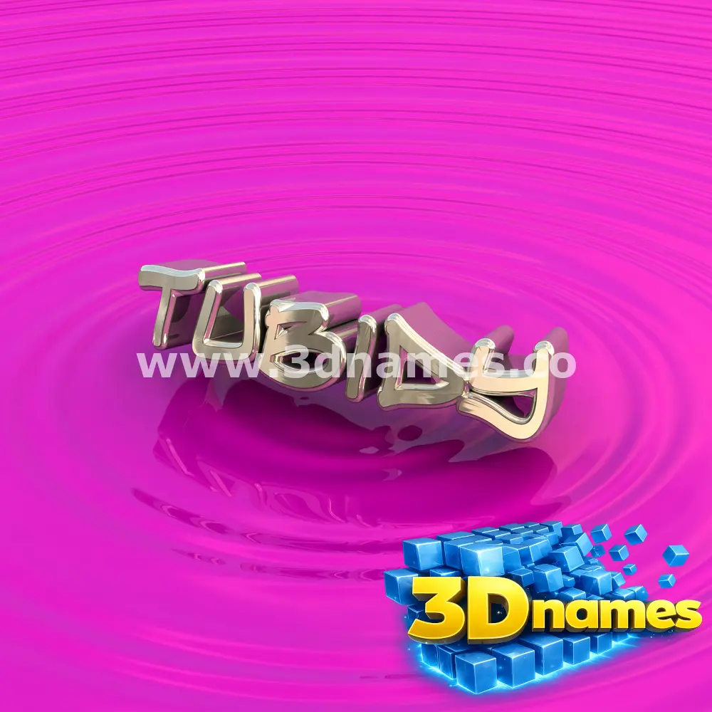tubidy in Pink Graffiti style - 3D name wallpaper
