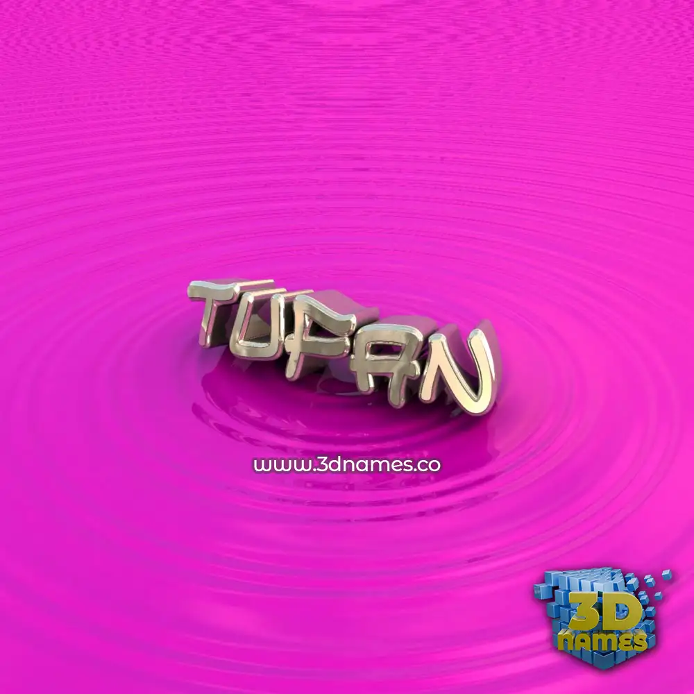 tufan in Pink Graffiti style - 3D name wallpaper