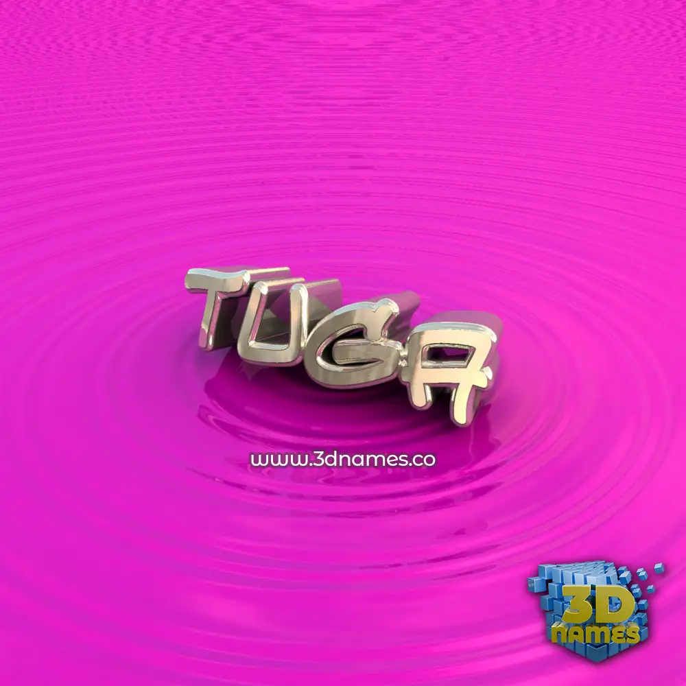 tuga in Pink Graffiti style - 3D name wallpaper