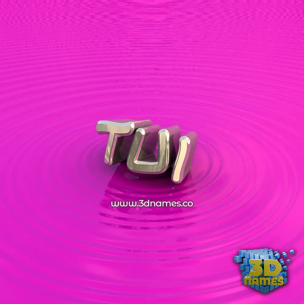 tui in Pink Graffiti style - 3D name wallpaper