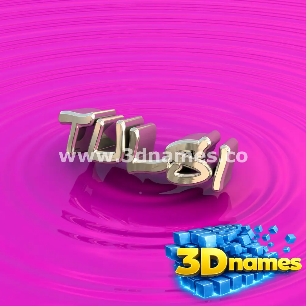 tulsi in Pink Graffiti style - 3D name wallpaper