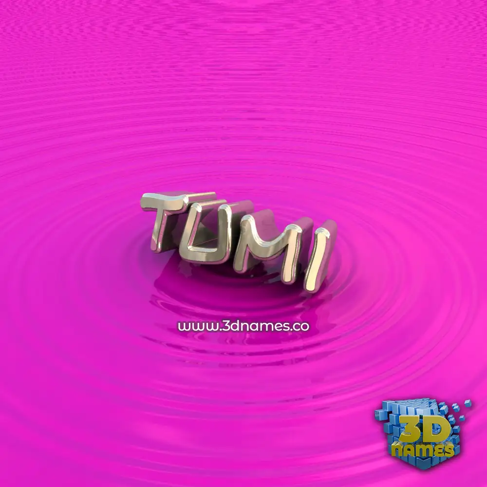 tumi in Pink Graffiti style - 3D name wallpaper