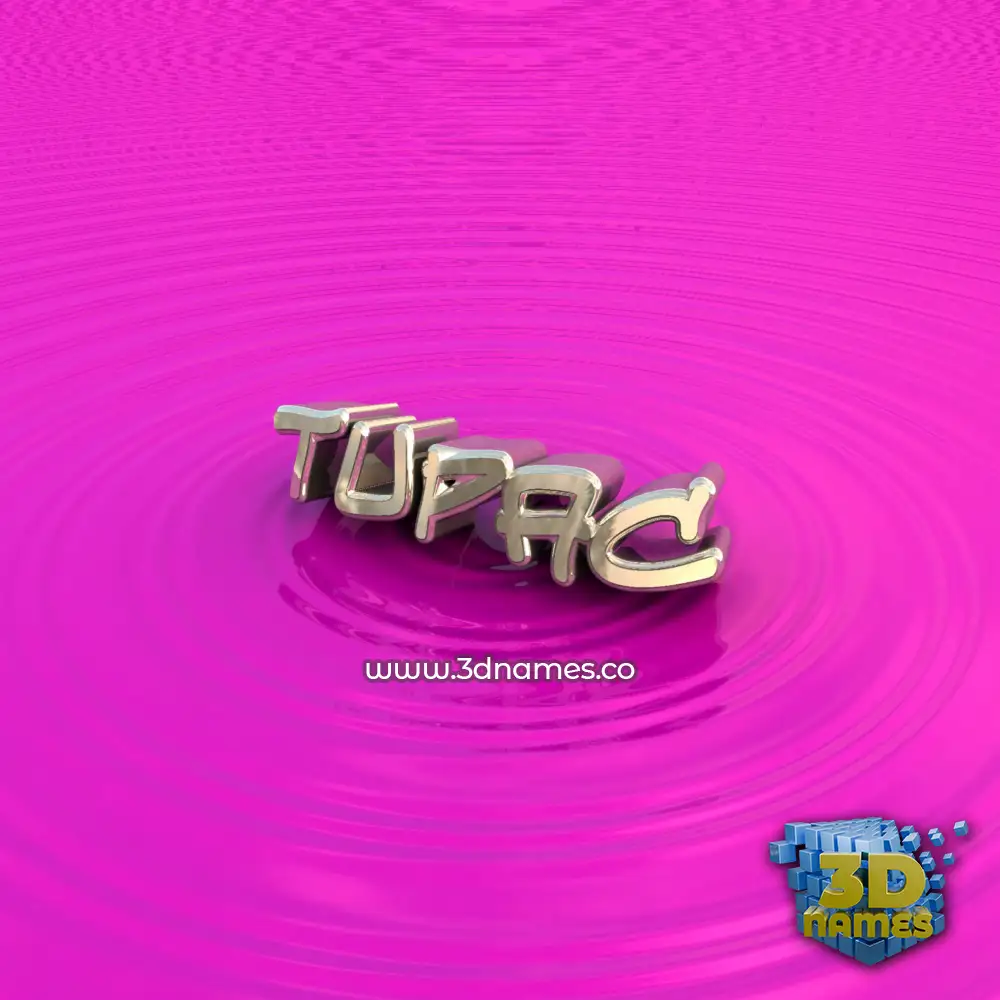 tupac in Pink Graffiti style - 3D name wallpaper