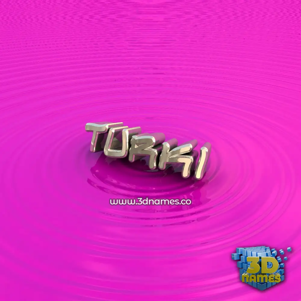 turki in Pink Graffiti style - 3D name wallpaper